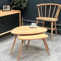 Vicenza Nest of Two Side Tables Natural